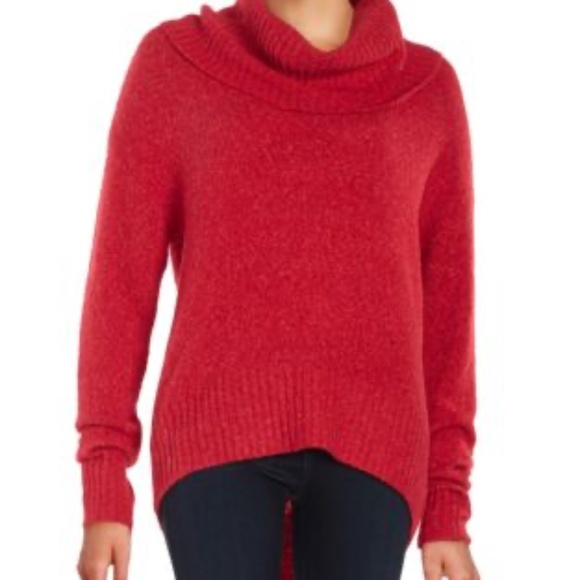 NEW Women's Michael Kors Wool Drape Red Sweater L - Picture 3 of 17